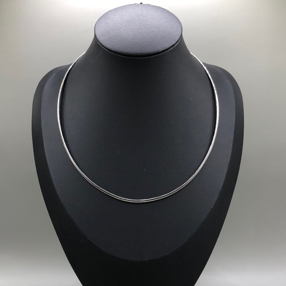 Vintage omega chain solid sterling silver 925 necklace Italy, unisex, timeless.